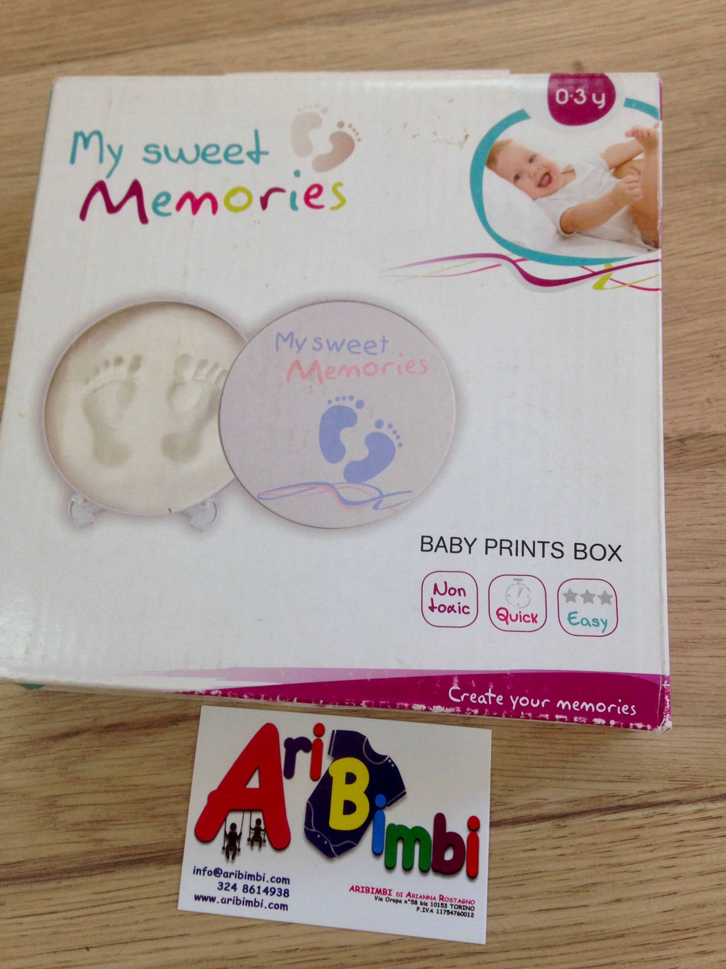 Impronta Mani e Piedi Neonato con Foto Bianco My Sweet Memories 013030107